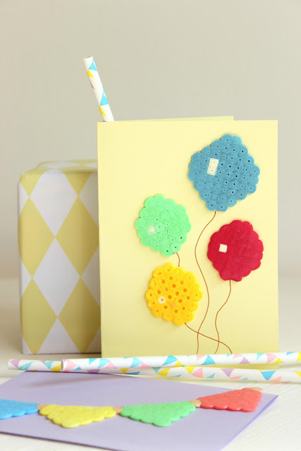 Glückwunschkarten mit Bügelperlen gestalten