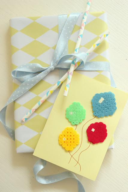 Glückwunschkarten mit Bügelperlen gestalten