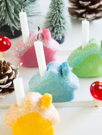 Mini Kerzenhalter aus Salzteig