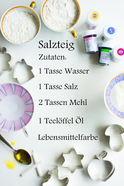 Mini Kerzenhalter aus Salzteig