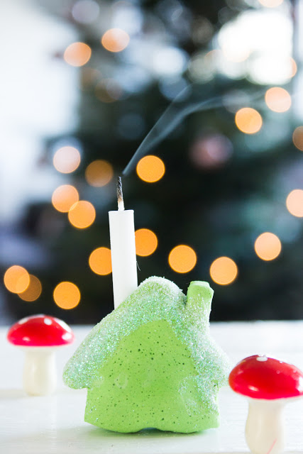 Mini Kerzenhalter aus Salzteig