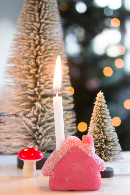 Mini Kerzenhalter aus Salzteig