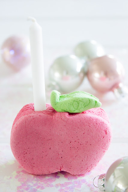 Mini Kerzenhalter aus Salzteig