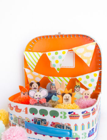 Basteln mit Kindern - Pom Pom Tiere