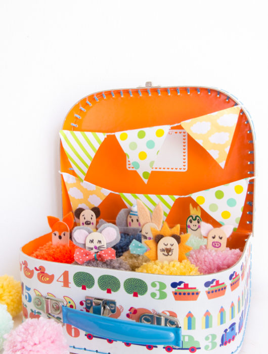 Basteln mit Kindern - Pom Pom Tiere