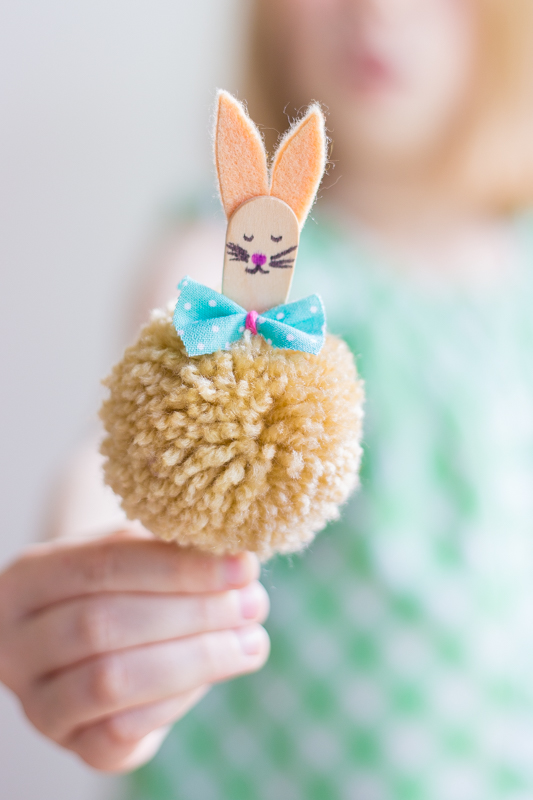 Basteln mit Kindern - Pom Pom Tiere