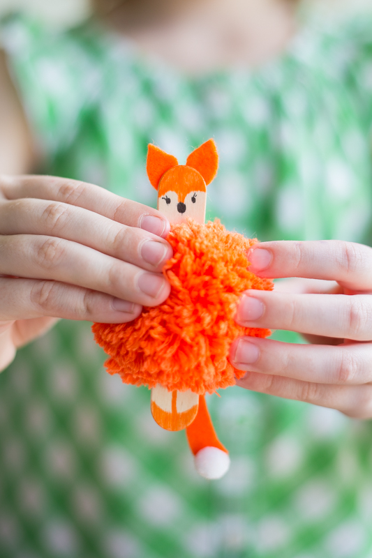 Basteln mit Kindern - Pom Pom Tiere