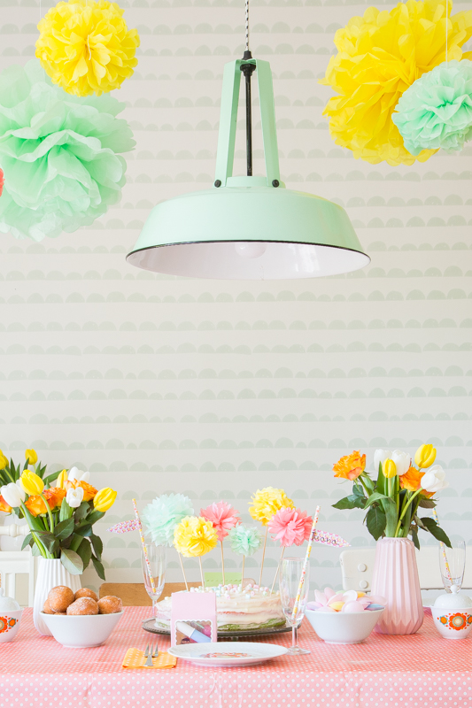 Kindergeburtstag in Pastellfarben