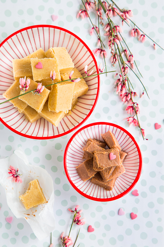 Selbstgemachte Sahne Toffees zum Valentinstag