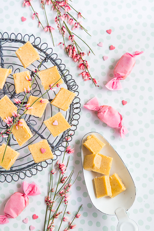 Selbstgemachte Sahne Toffees zum Valentinstag