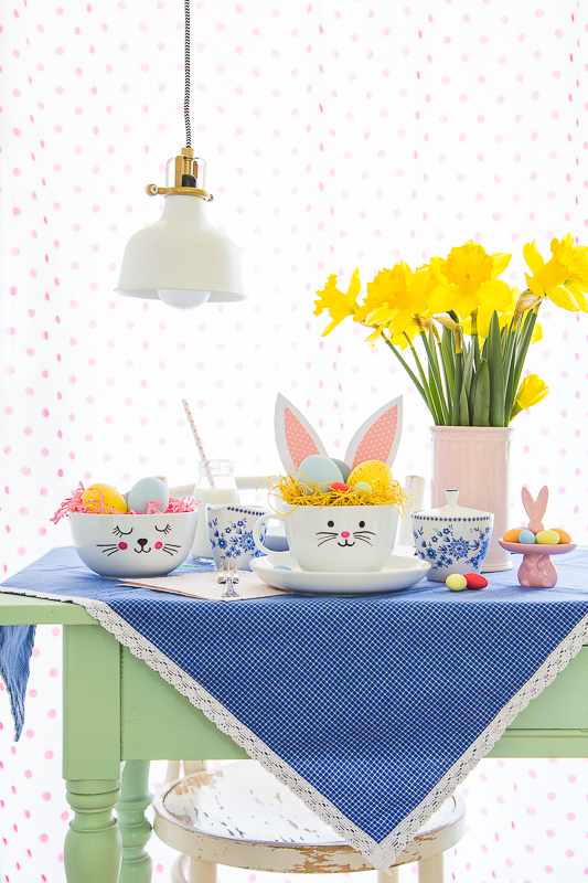 Osterkörbchen mal anders - Geschirr selber bemalen