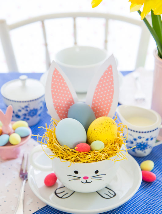 Osterkörbchen mal anders - Geschirr selber bemalen