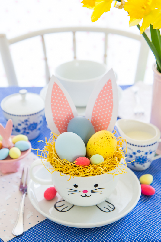 Osterkörbchen mal anders - Geschirr selber bemalen