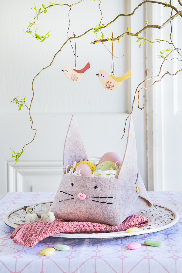 süße Osterkörbchen aus Filz - ganz schnell und einfach selbermachen