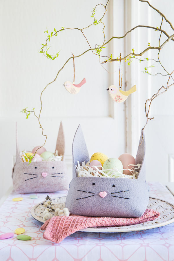 süße Osterkörbchen aus Filz - ganz schnell und einfach selbermachen