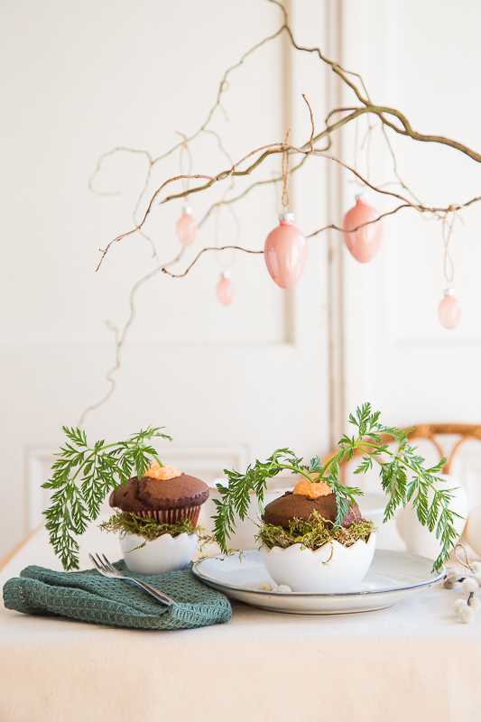 Süße Versuchung für Ostern – Schokomuffins mit Topping