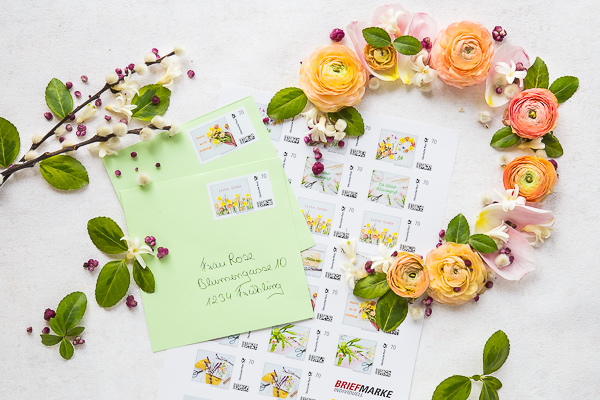 Schritt für Schritt zum selbstgestalteten Flatlay - für Briefmarke individuell der Deutschen Post *