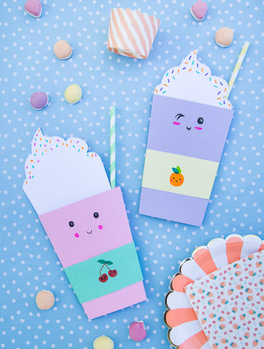 Einladungen für eine Geburtstags - Kawaii Party basteln