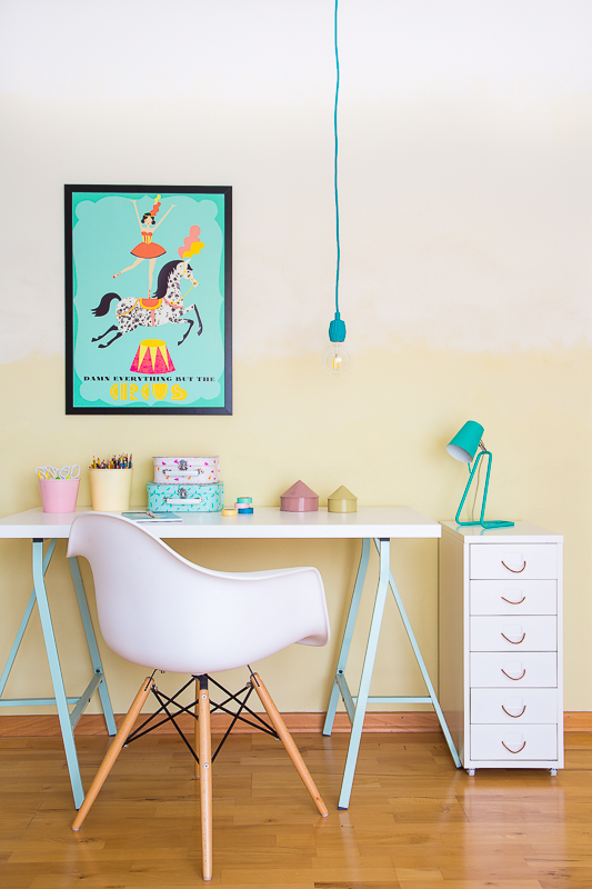 Kinderzimmergestaltung mit der neuen Trendfarbe Stilltalent im Ombre Style