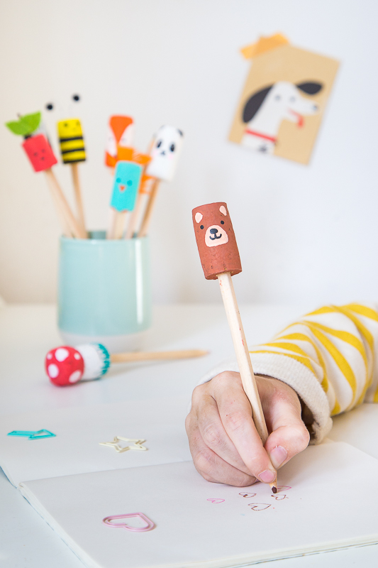 DIY Upcycling aus Korken - süße Aufsätze für Stifte