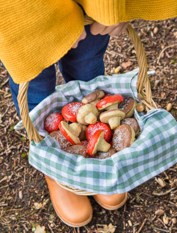 Herbstliche Pilz Kekse mit Haselnuss