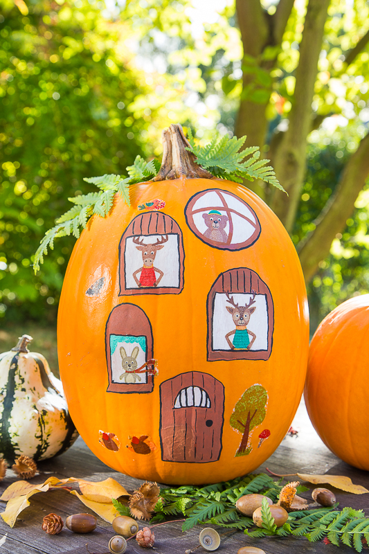 Kürbis kreativ gestalten mit Serviettentechnik