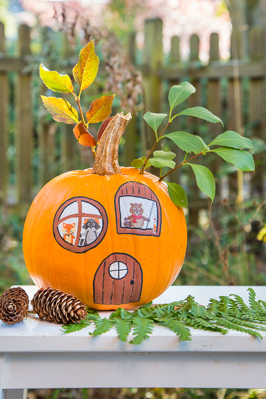 Kürbis kreativ gestalten mit Serviettentechnik