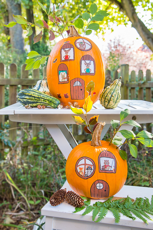 Kürbis kreativ gestalten mit Serviettentechnik