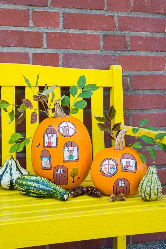 Kürbis kreativ gestalten mit Serviettentechnik