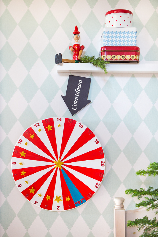 DIY Adventsuhr - Countdown bis Weihnachten