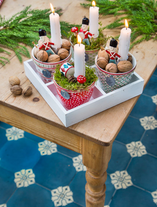 Last Minute Adventskranz als Dekoration und Geschenkidee