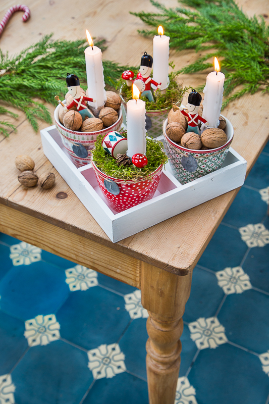 Last Minute Adventskranz als Dekoration und Geschenkidee