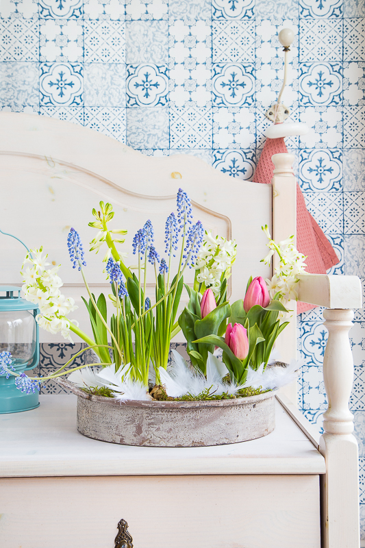 Einfach wunderbare Frühlingsdeko aus Frühblühern