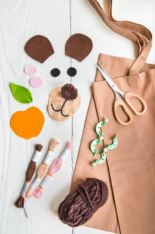 Stoffbeutel tierisch verschönern