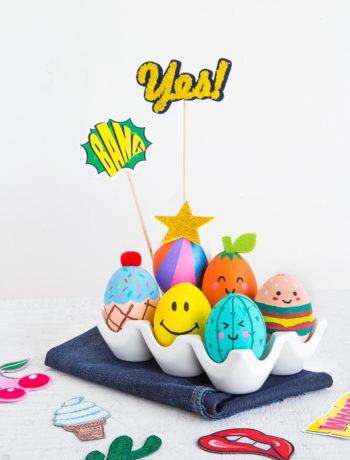 Ostereier im coolen Patches Style bemalen