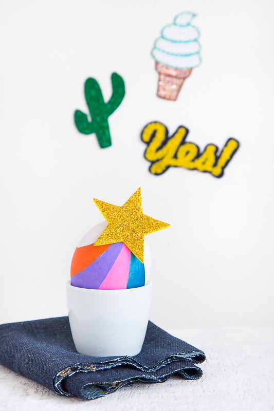 Ostereier im coolen Patches Style bemalen