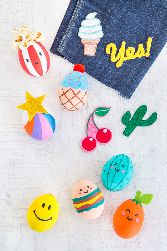 Ostereier im coolen Patches Style bemalen