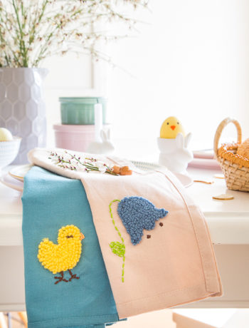 Punch Needle für Anfänger - Servietten für den Ostertisch