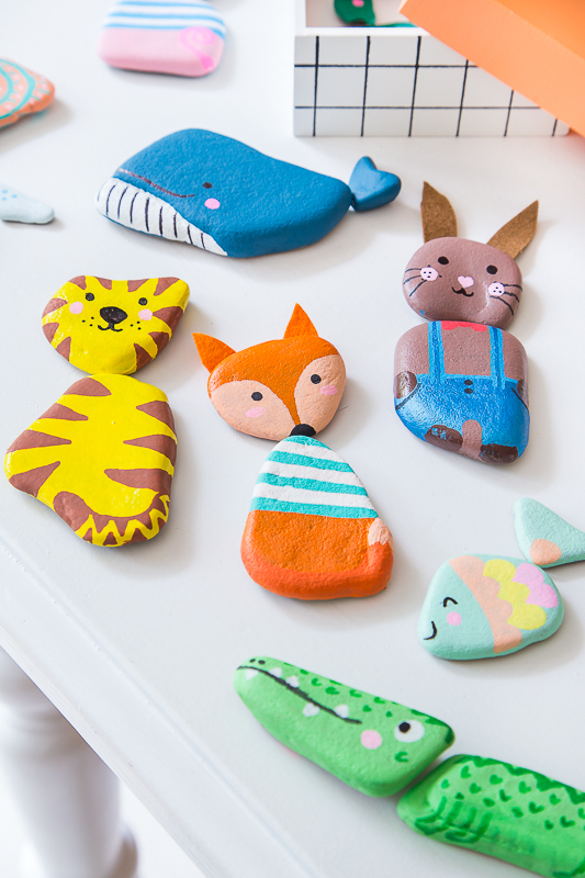 Steine bemalen - süße Spielidee für Kinder