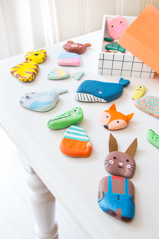 Steine bemalen - süße Spielidee für Kinder