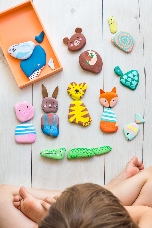 Steine bemalen - süße Spielidee für Kinder