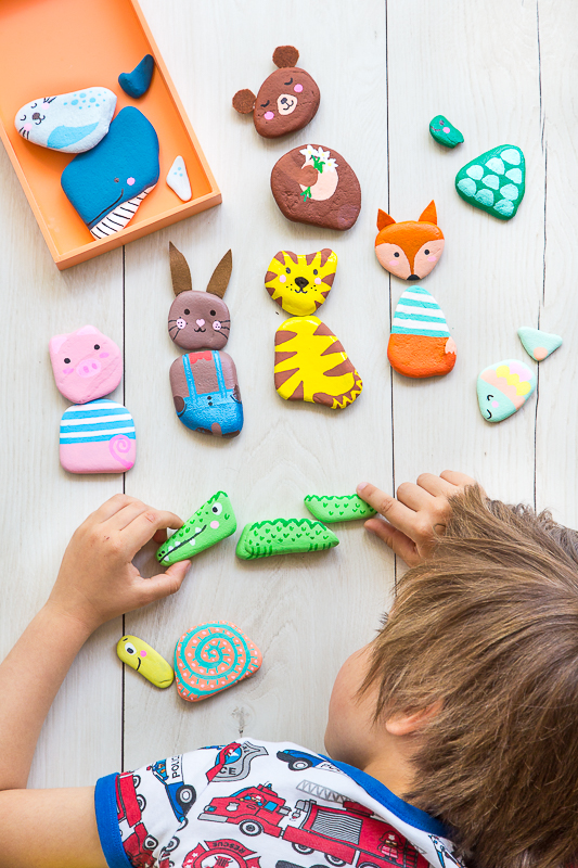 Steine bemalen - süße Spielidee für Kinder