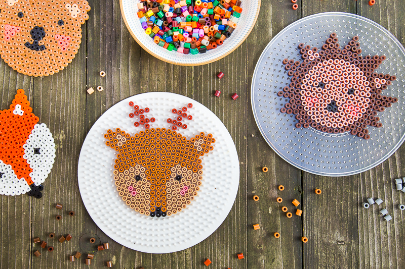 Herbst DIY - tierisch süße Untersetzer aus Bügelperlen