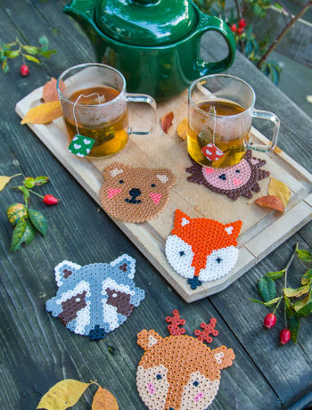 Herbst DIY - tierisch süße Untersetzer aus Bügelperlen