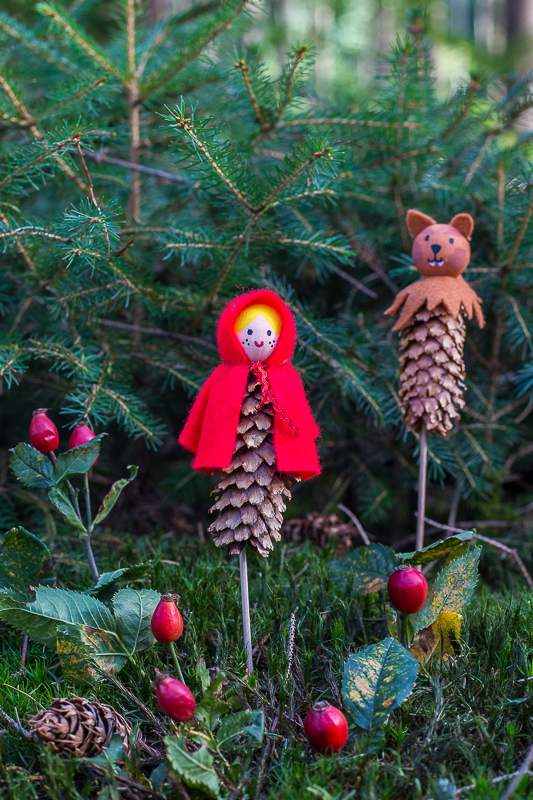 Märchenhaftes Basteln mit Tannenzapfen