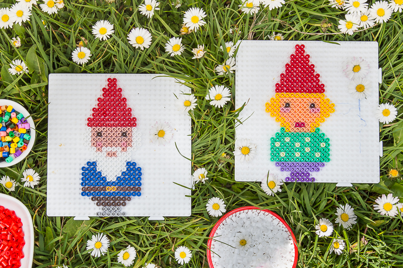 Sommerspaß mit Bügelperlen - Pflanzenstecker für den Blumentopf