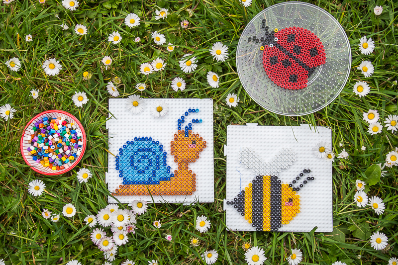 Sommerspaß mit Bügelperlen - Pflanzenstecker für den Blumentopf