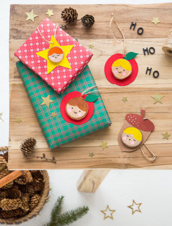 DIY Weihnachtsanhänger - Basteln mit Baumscheiben