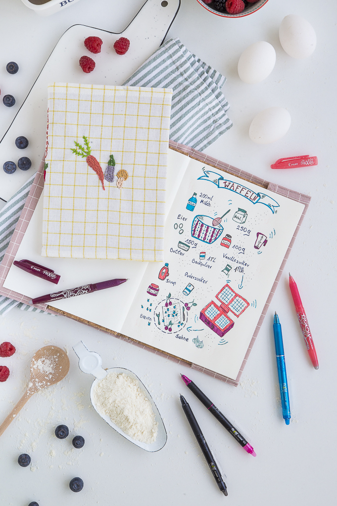 Nähidee mit Geschirrtüchern - leckere Rezepte individuell verewigen